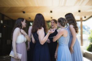high schoolers having fun at prom night